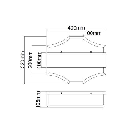 Open Design OR84504 - Wandleuchte GERDO 2xE14/12W/230V glänzender Chrom/Weiß