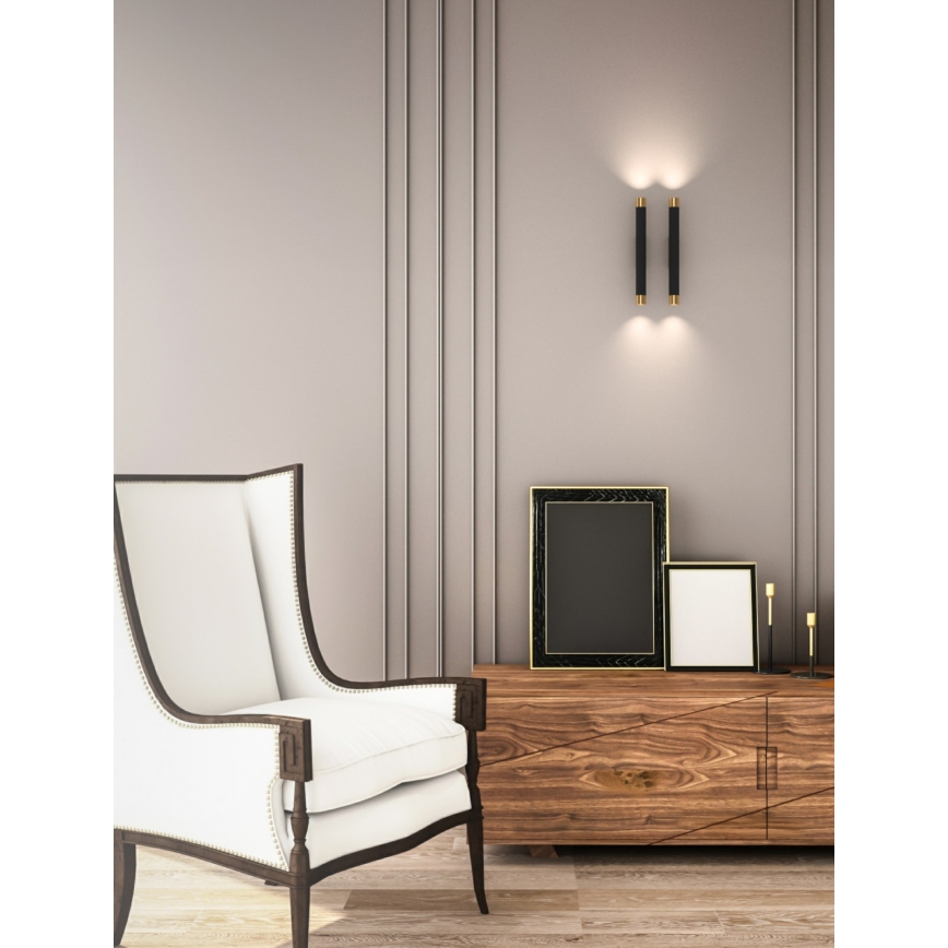 Open Design OR84573 - Wandleuchte Q 2xG9/3,5W/230V schwarz/gold