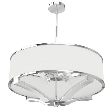 Open Design OR84801 - Deckenleuchte mit Stange GERDO 4xE27/12W/230V glänzender Chrom/Weiß