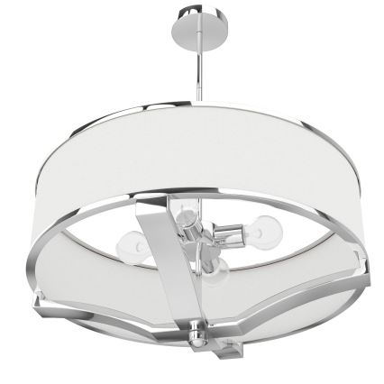 Open Design OR84801 - Deckenleuchte mit Stange GERDO 4xE27/12W/230V glänzender Chrom/Weiß