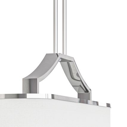 Open Design OR84849 - Deckenleuchte an Stange GERDO OVALE 6xE14/12W/230V glänzender Chrom/weiß