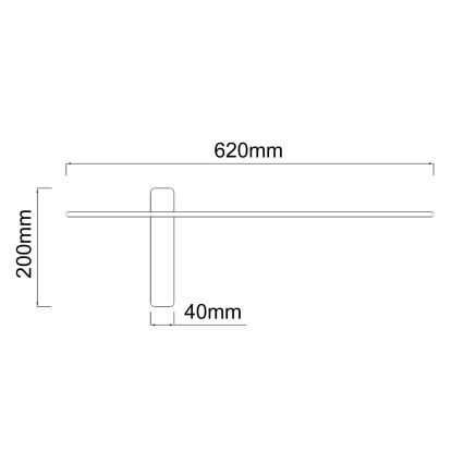 Open Design OR85068 - LED-Wandleuchte BENE LED/7W/230V 62 cm schwarz
