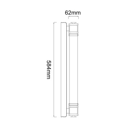 Open Design OR85235 - LED-Spiegelbeleuchtung für das Badezimmer OMI LED/13W/230V 58 cm IP44 glänzender Chrom
