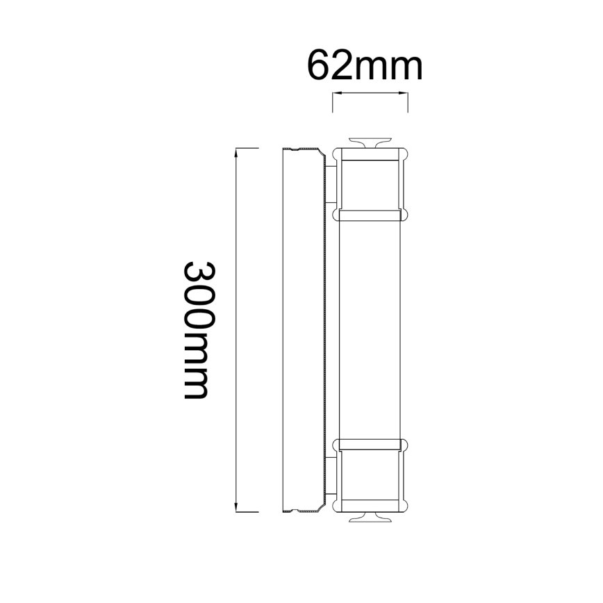 Open Design OR85280 - LED-Badezimmer-Spiegelleuchte OMI LED/7W/230V 30 cm IP44 schwarz