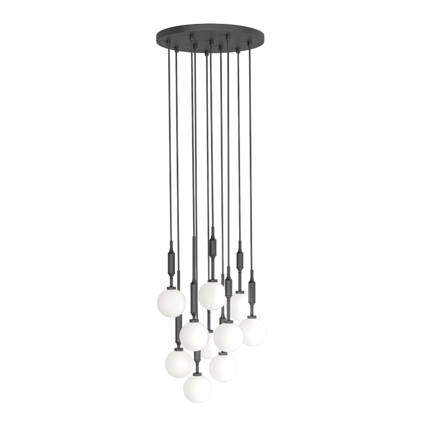 Open Design OR85372 - Kronleuchter mit Seilaufhängung ERO 10xG9/8W/230V, schwarz