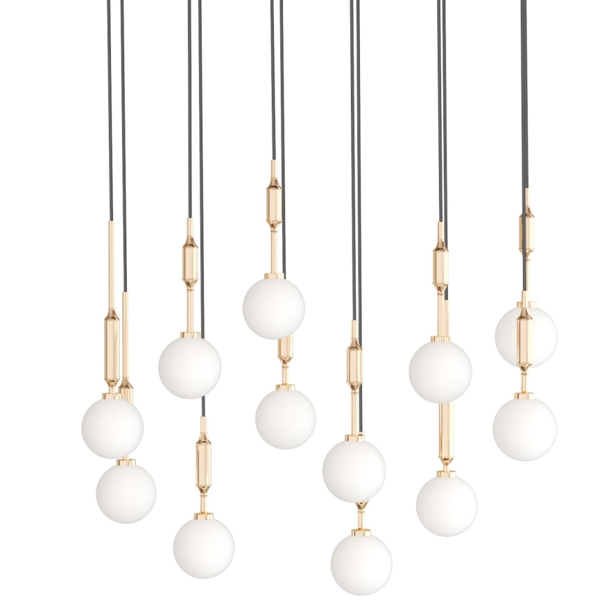 Open Design OR85457 - Pendelleuchte an Kabel ERO 12xG9/8W/230V goldfarben