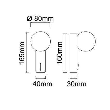 Open Design OR85525 - Badezimmer-Wandleuchte BOLETTA 1xG9/8W/230V IP44 glänzender Chrom