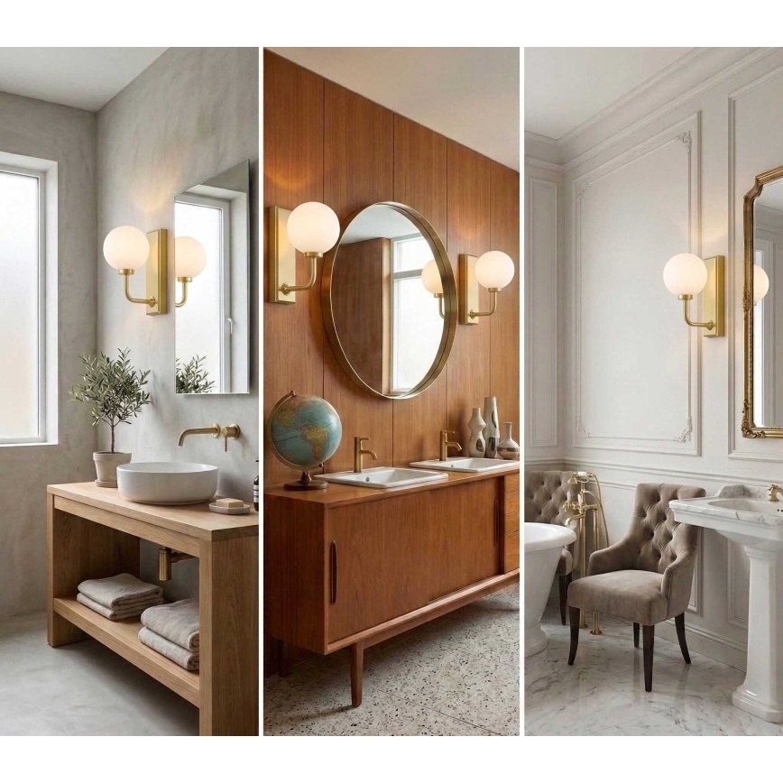 Open Design OR85600 - ERO Badezimmer-Wandleuchte, 1xG9/9W/230V, IP44, Messing