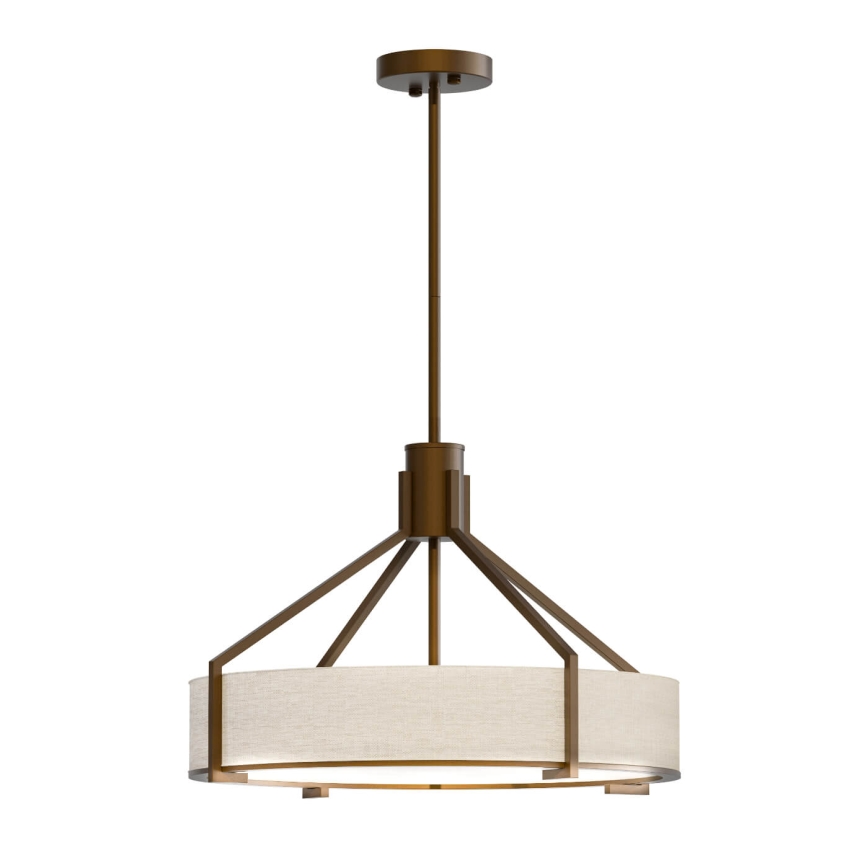 Open Design OR85648 - Stab-Pendelleuchte DORETTO 4xE27/15W/230V Ø 50 cm braun/beige