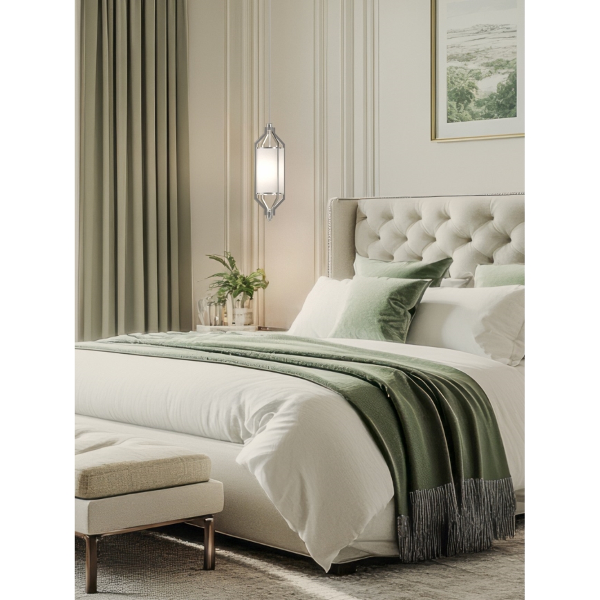 Open Design OR85853 - Deckenleuchte an Stange ZUNDO 1xE27/15W/230V mattchrom/weiß