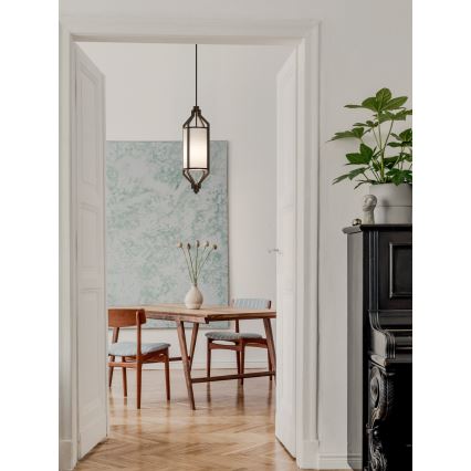 Open Design OR85877 - Pendelleuchte an Stange ZUNDO 1xE27/15W/230V braun/beige