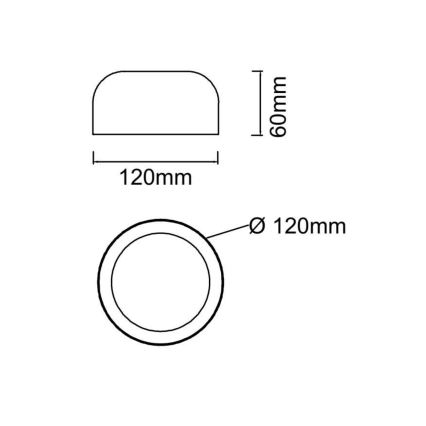 Open Design OR85891 - LED-Deckenleuchte CEDRONE LED/8W/230V 3000/4500/6500K, Ø 12 cm, schwarz