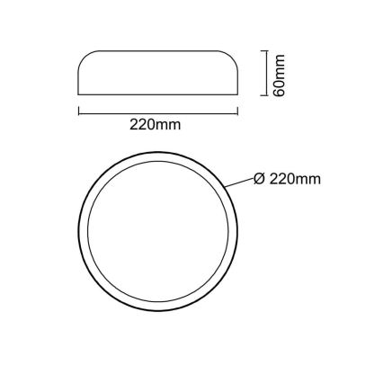 Open Design OR85921 - LED-Deckenleuchte CEDRONE LED/14W/230V 3000/4500/6500K Ø 22 cm schwarz