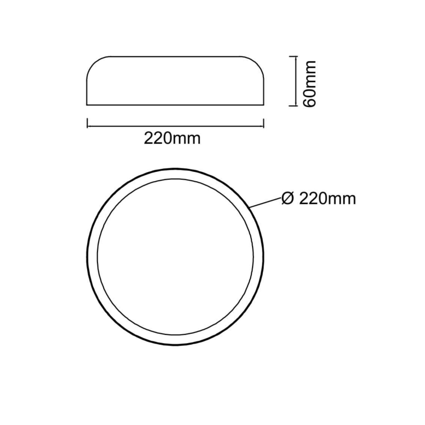 Open Design OR85921 - LED-Deckenleuchte CEDRONE LED/14W/230V 3000/4500/6500K Ø 22 cm schwarz