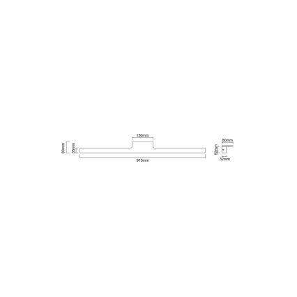Open Design OR86140 - LED-Spiegelleuchte LUCE für Badezimmer 12W/230V 3000/4500/6500K 91,5 cm IP44 Messing