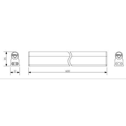 Opple 26908 - LED dimmbare Unterbauleuchte BATTEN T5/9W/230V