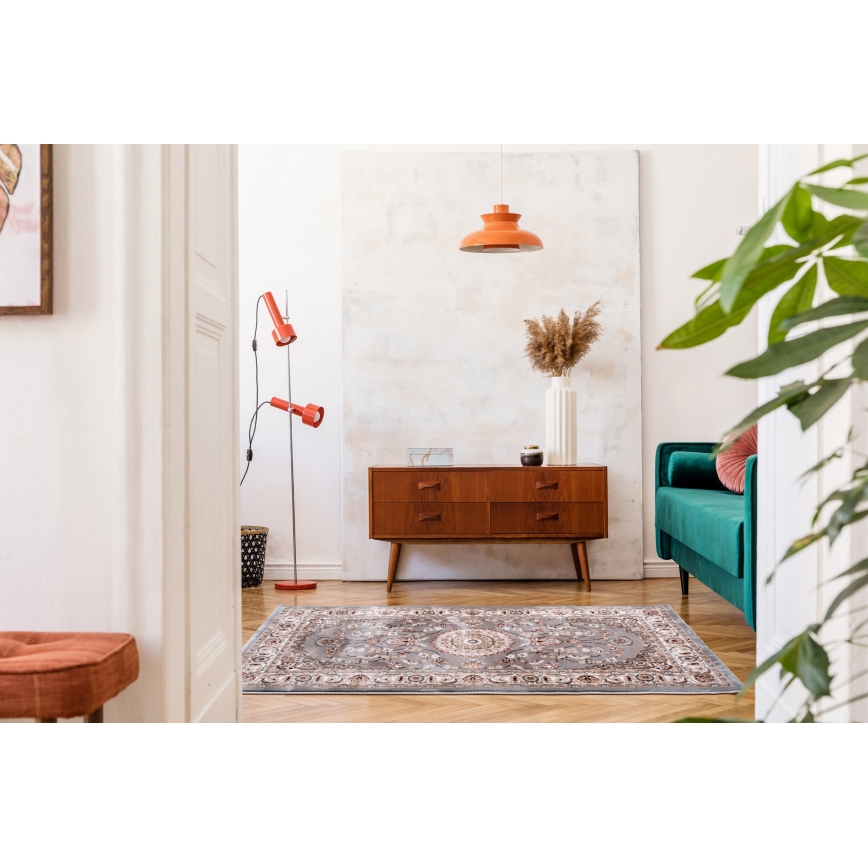 Orientalischer Teppich DUBAI 120x170 cm 2300 g/m2 grau