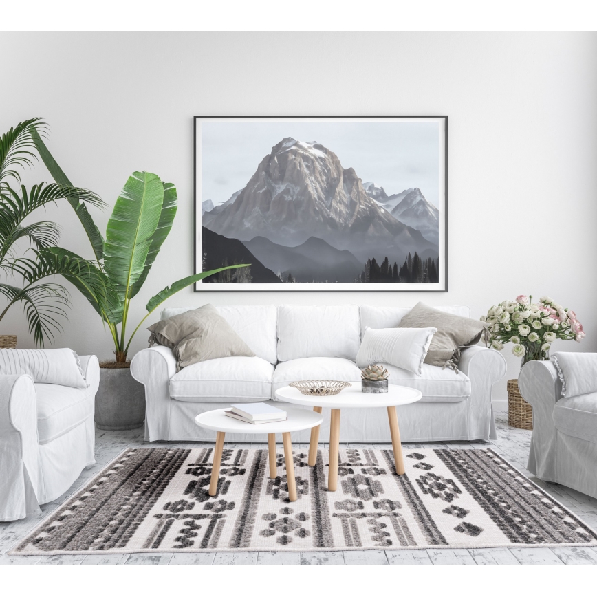 Orientalischer Teppich NEPAL 120x180 cm grau/weiß