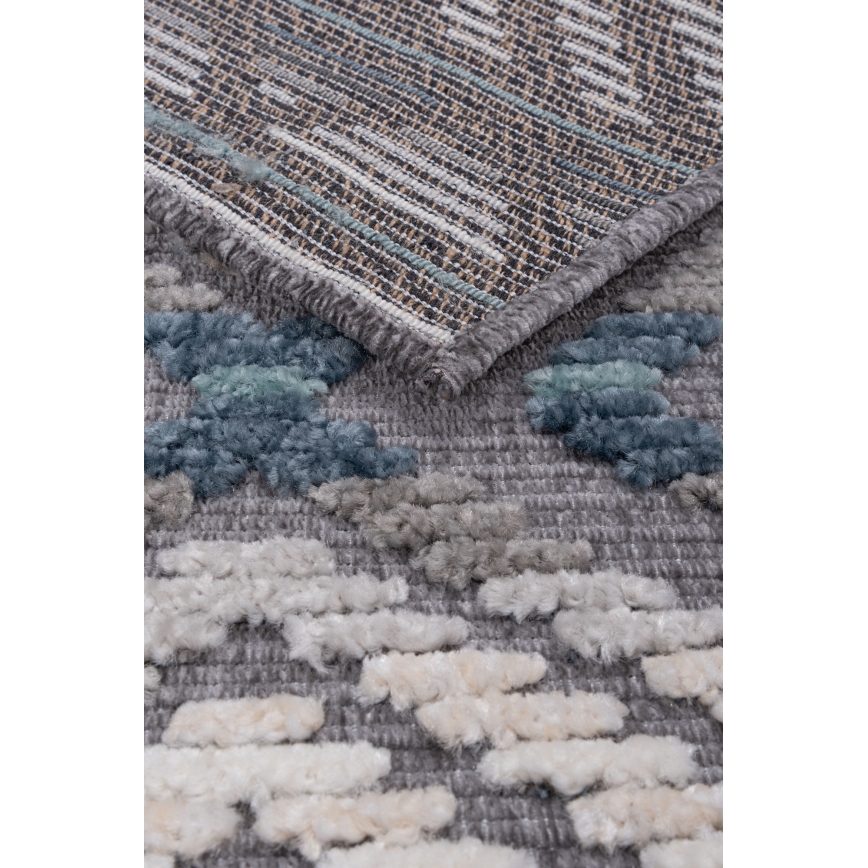 Orientalischer Teppich NEPAL 160x230 cm blau/grau/creme