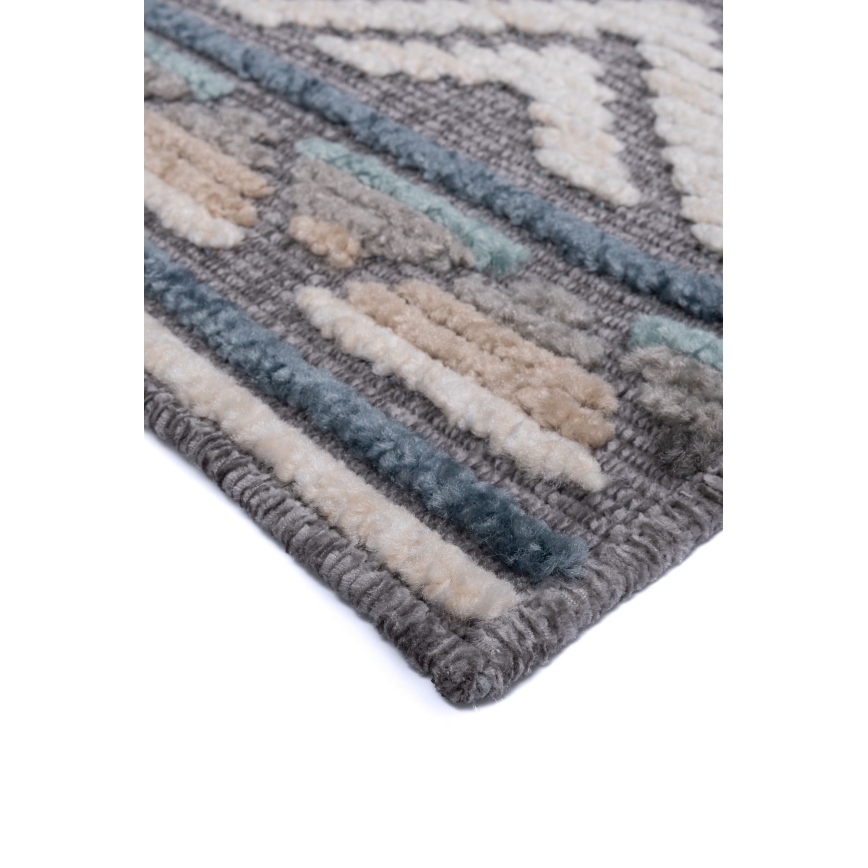 Orientalischer Teppich NEPAL 160x230 cm blau/grau/creme