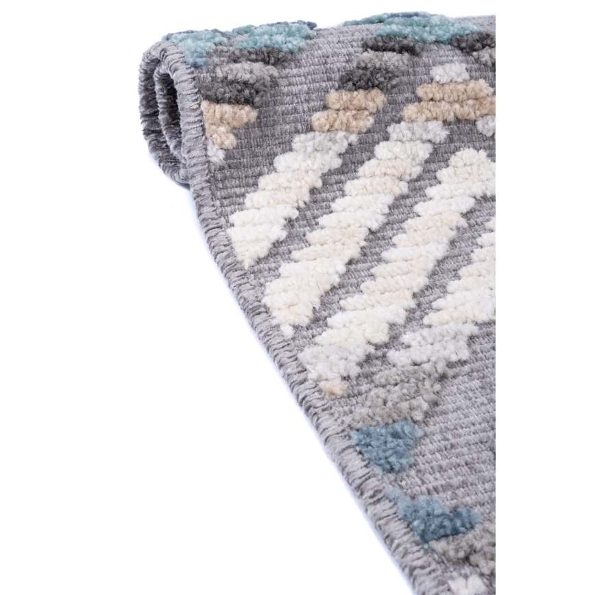 Orientalischer Teppich NEPAL 160x230 cm blau/grau/creme
