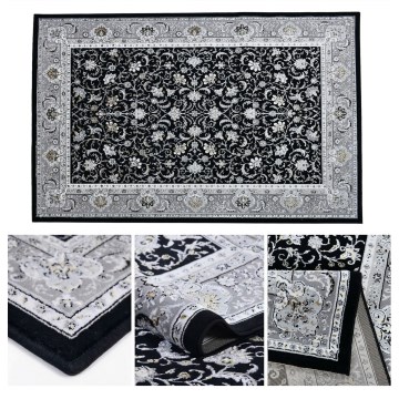 Orientteppich GRECE 120x170 cm 2150 g/m2 Schwarz/Grau/Weiß