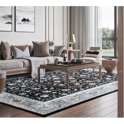 Orientteppich GRECE 120x170 cm 2150 g/m2 Schwarz/Grau/Weiß