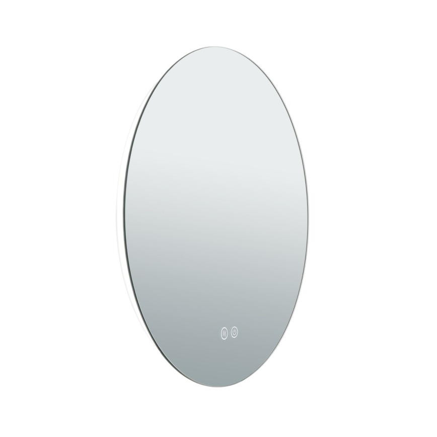 LED Badezimmer-Wandspiegel mit beheizter Oberfläche und Hintergrundbeleuchtung FOCUS LED/18W/230V 3000/4200/6000K Ø 45 cm IP44
