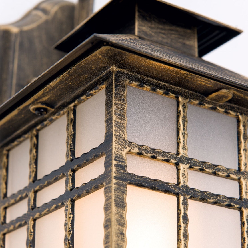 Outdoor-Wandleuchte KIKO 1xE27/11W/230V IP44 bronzen/Patina