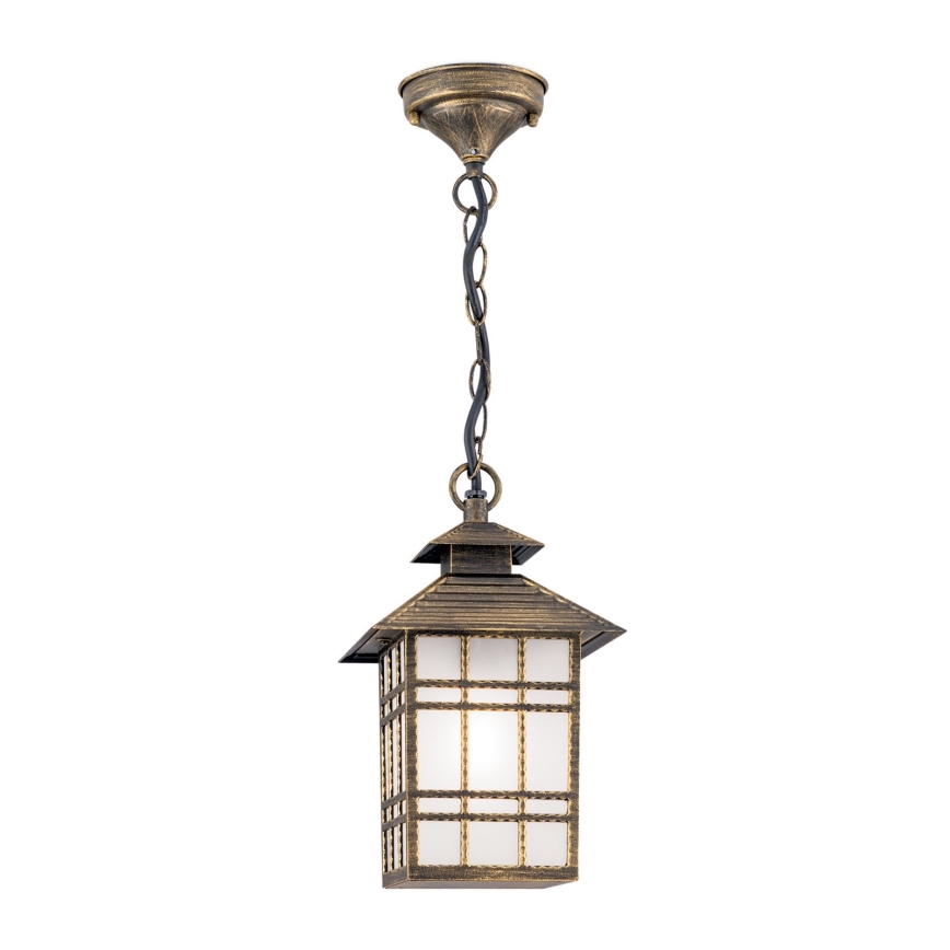 Outdoor-Pendelleuchte KIKO 1xE27/11W/230V IP44 bronzen/Patina
