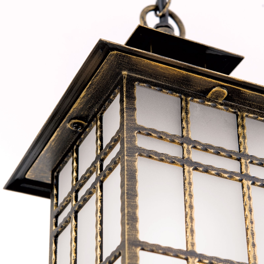 Outdoor-Pendelleuchte KIKO 1xE27/11W/230V IP44 bronzen/Patina