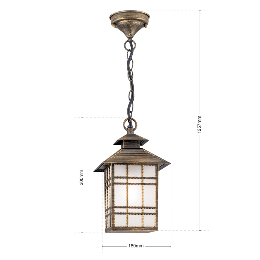 Outdoor-Pendelleuchte KIKO 1xE27/11W/230V IP44 bronzen/Patina