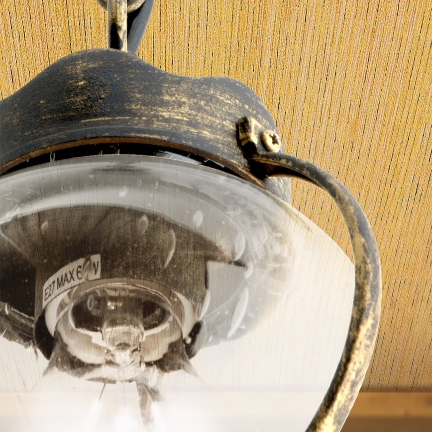 Außen-Hängeleuchte TAVERNA 1xE27/60W/230V IP23 Bronze/Patina