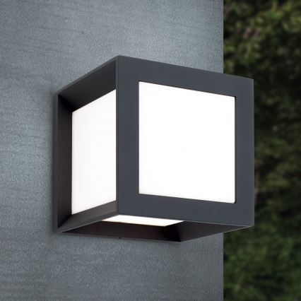 Außenleuchte HENRY 1xE27/15W/230V 16x16 cm IP44 Anthrazit
