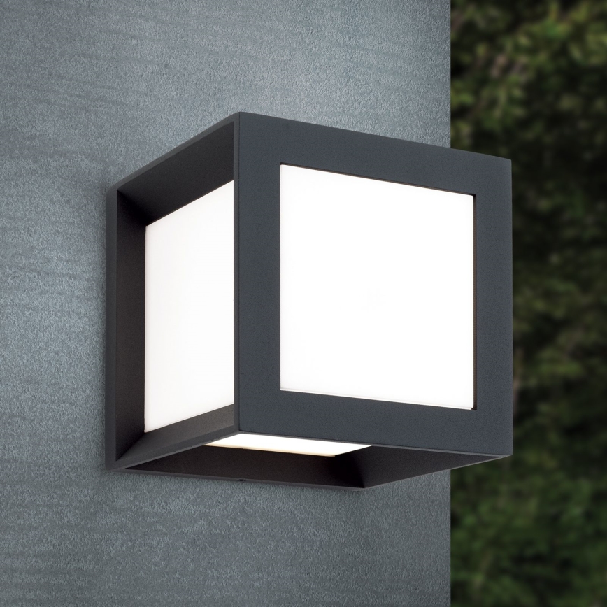 Außenleuchte HENRY 1xE27/15W/230V 16x16 cm IP44 Anthrazit