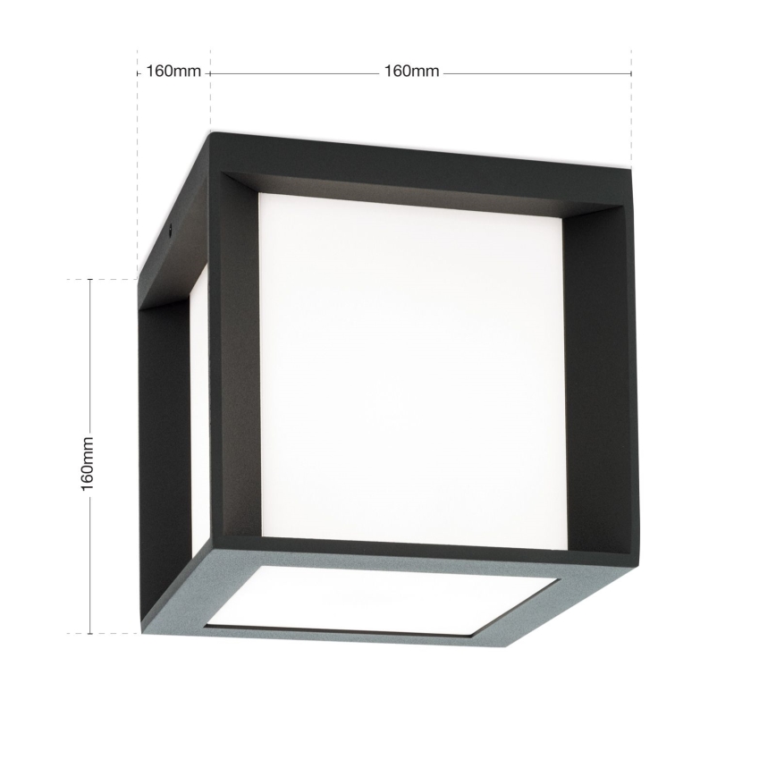 Außenleuchte HENRY 1xE27/15W/230V 16x16 cm IP44 Anthrazit