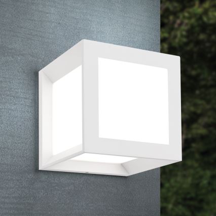 Außenleuchte HENRY 1xE27/15W/230V 16x16 cm IP44 weiß