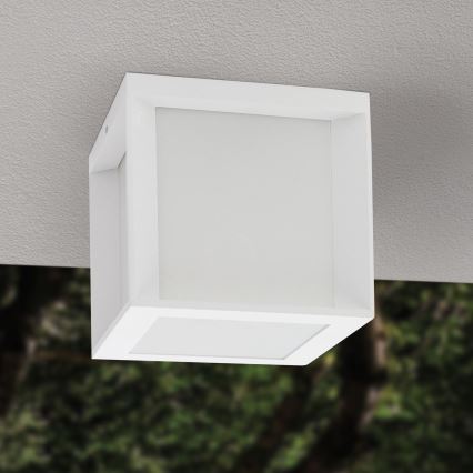 Außenleuchte HENRY 1xE27/15W/230V 16x16 cm IP44 weiß