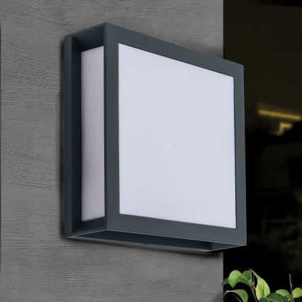 Außenleuchte HENRY 2xE27/15W/230V 26x26 cm IP44 anthrazit