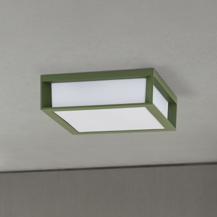 Außenleuchte HENRY 2xE27/15W/230V 26x26 cm IP44 grün