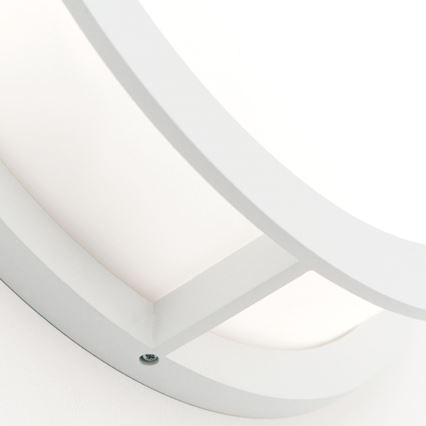 Außenleuchte HENRY 2xE27/15W/230V Ø 30 cm IP44 weiß