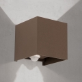 Orion - Außenwandleuchte mit Bewegungs- und Dämmerungssensor CUBE-S LED/13W/230V IP54 braun