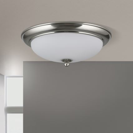 Deckenleuchte EMPIRA 2xE27/40W/230V Ø 35,5 cm mattchrom