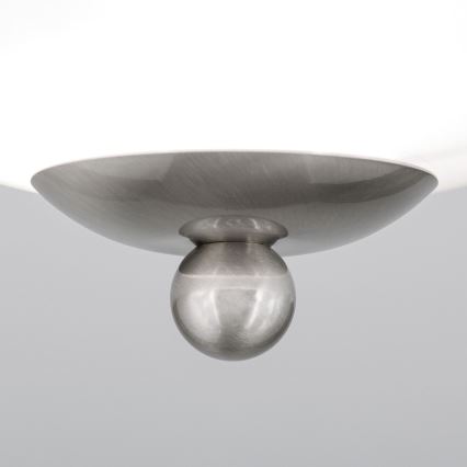 Deckenleuchte LANDHAUS 1xE27/60W/230V d 21 cm matt Chrom/weiß