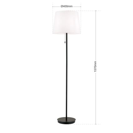 Stehleuchte LUDWIG 1xE27/40W/230V weiß/schwarz