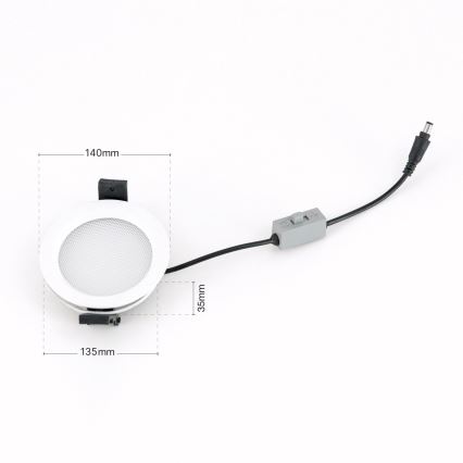 Dimmbare LED-Badezimmer-Einbauleuchte OFFICE LED/15W/230V 3000/4000/6000K Ø 14 cm UGR19 IP44 weiß