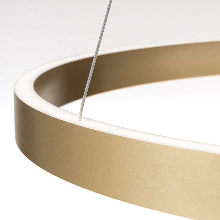 dimmbare LED-Hängeleuchte an Kabel KOLK LED/80W/230V 2700/3000/4000K Ø 80 cm goldfarben