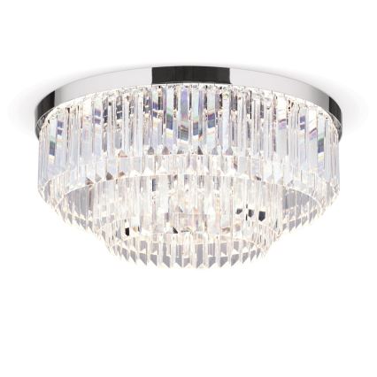 Dimmbare LED-Kristall-Deckenleuchte PRISM LED/80W/230V d 55 cm glänzendes Chrom