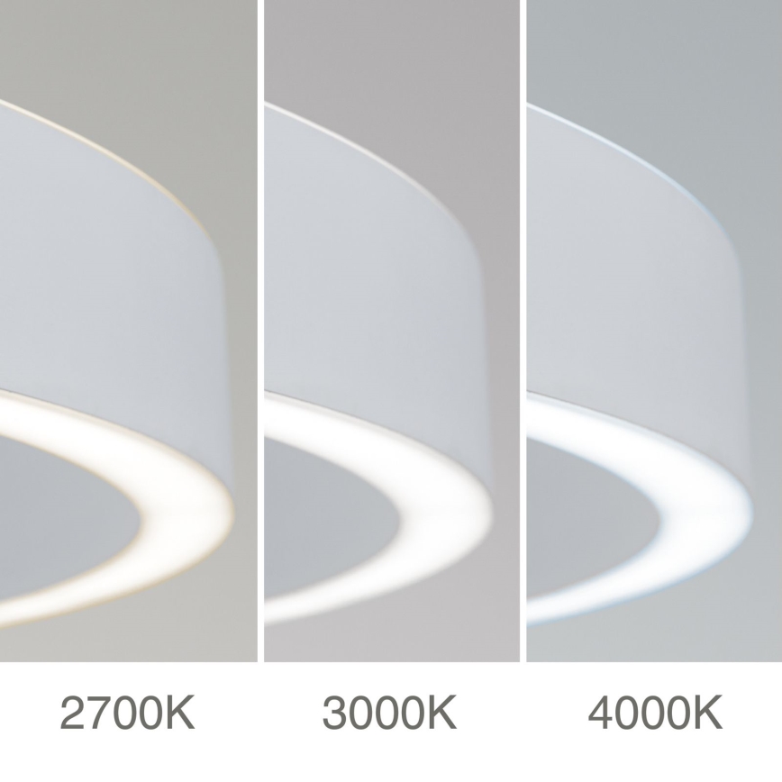 KOLK LED-dimmbare Pendelleuchte an Kabel, LED/40W/230V, 2700/3000/4000K, Ø 40 cm, weiß