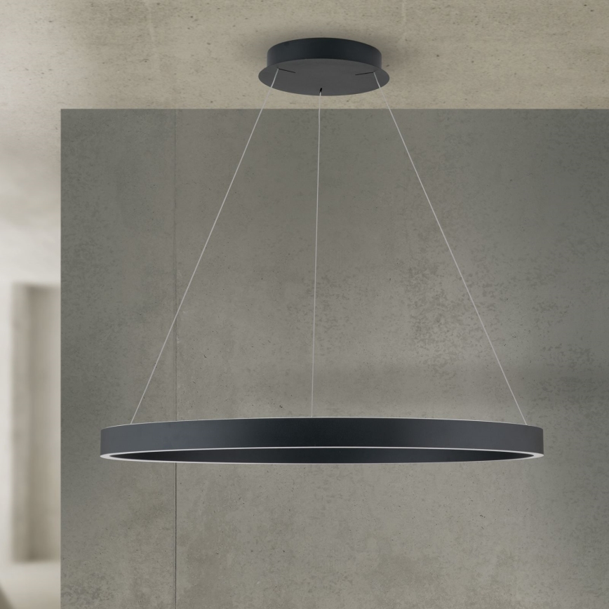 LED-dimmbare Pendelleuchte an Kabel KOLK LED/80W/230V 2700/3000/4000K Ø 80 cm schwarz